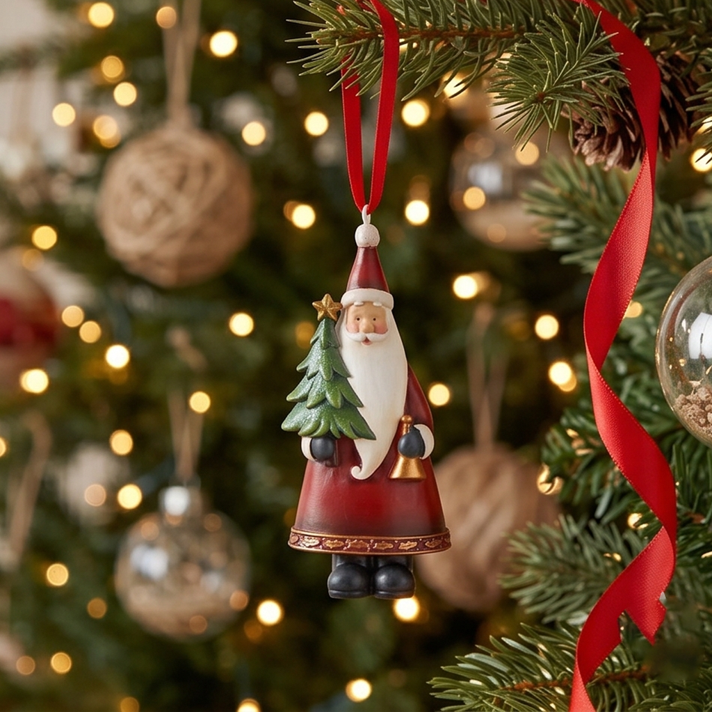 Babbo natale Allegria delle feste albero di Natale