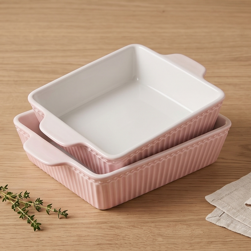 Set 2 pirofile forno Alice rosa small