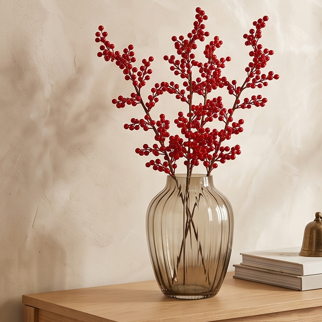 Ramo di Bacche Rosse h.100cm