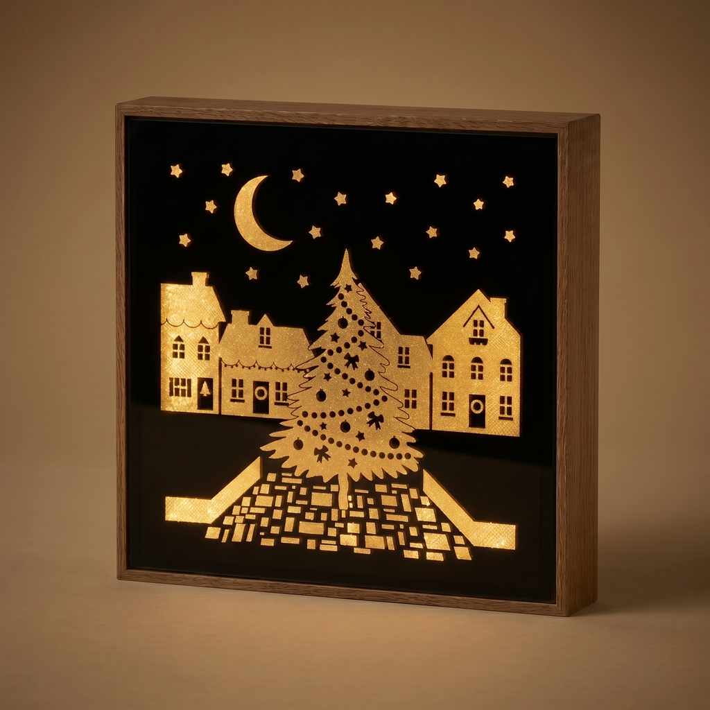 Quadretto con led Paesaggi Segreti albero