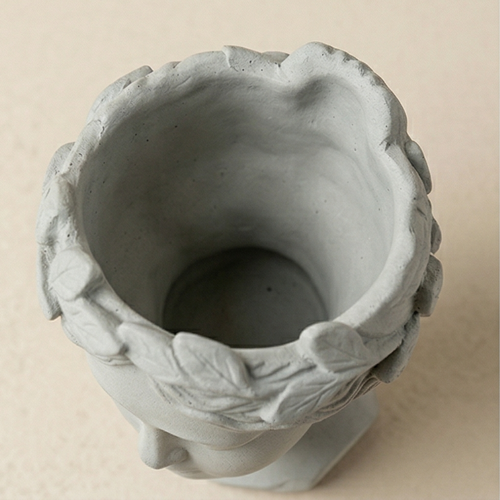Vaso testa donna h.22 verde