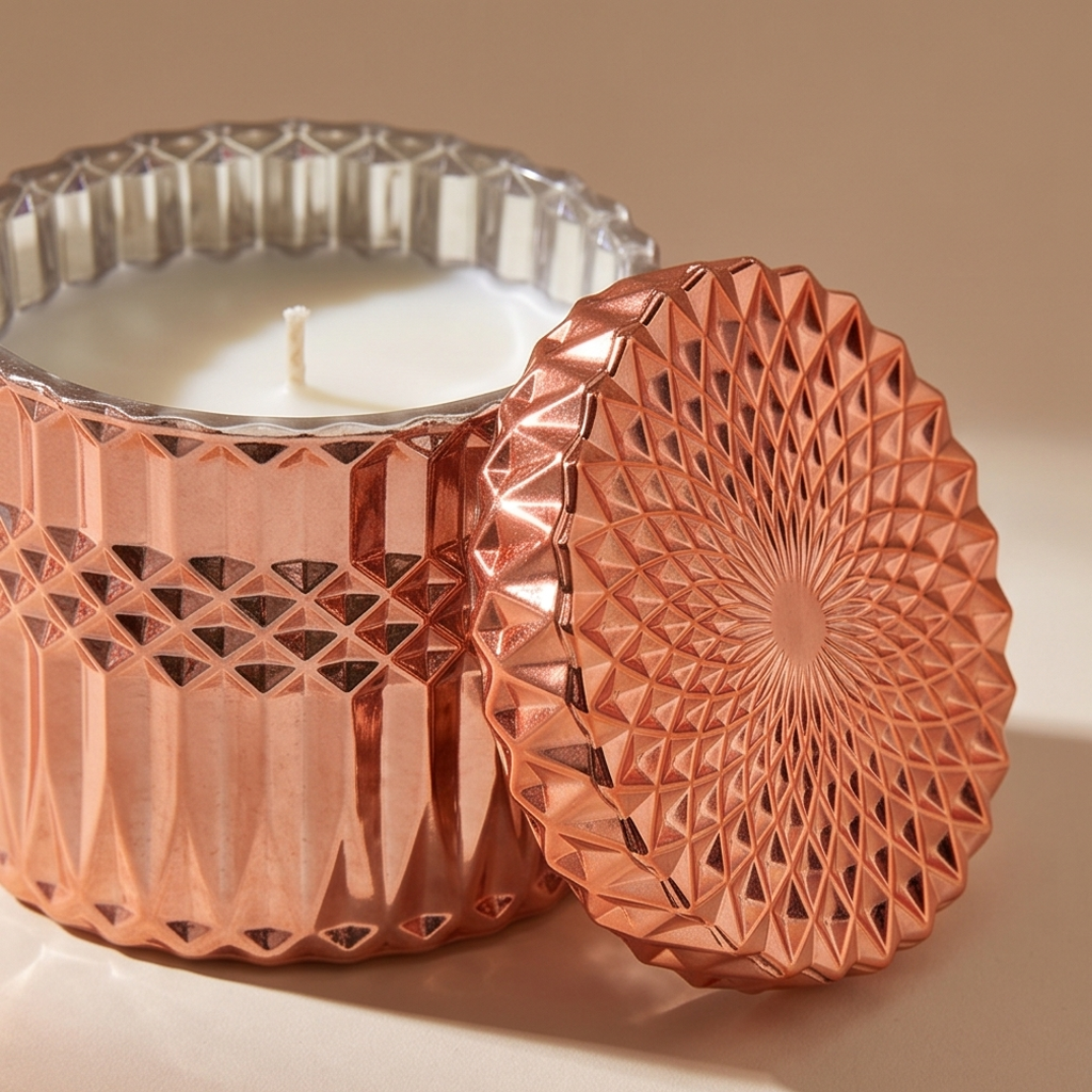 Candela Profumata in Contenitore Crystal – Champagne 11cm