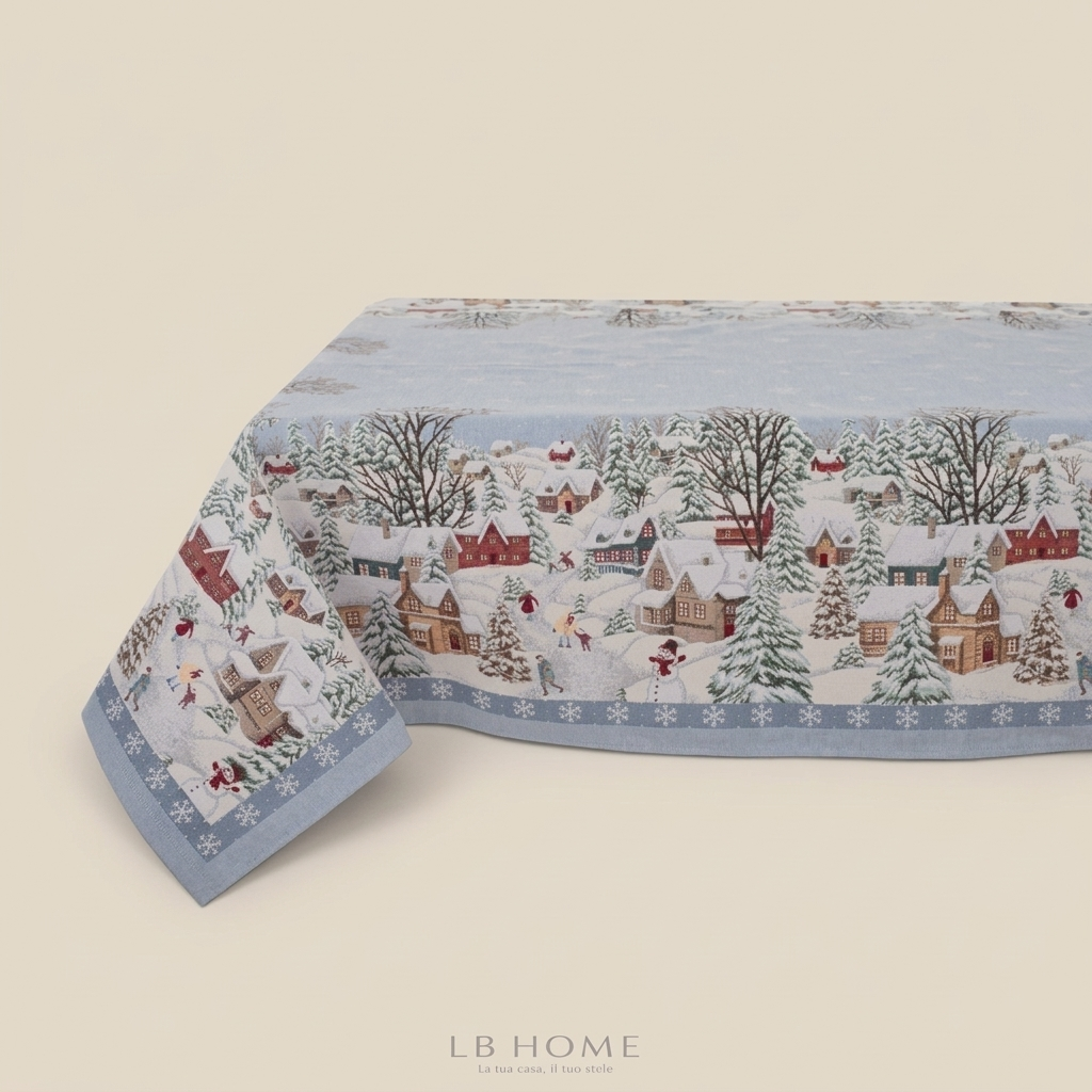 Tovaglia centrotavola gobelin 140x140cm collezione Borgo alpino