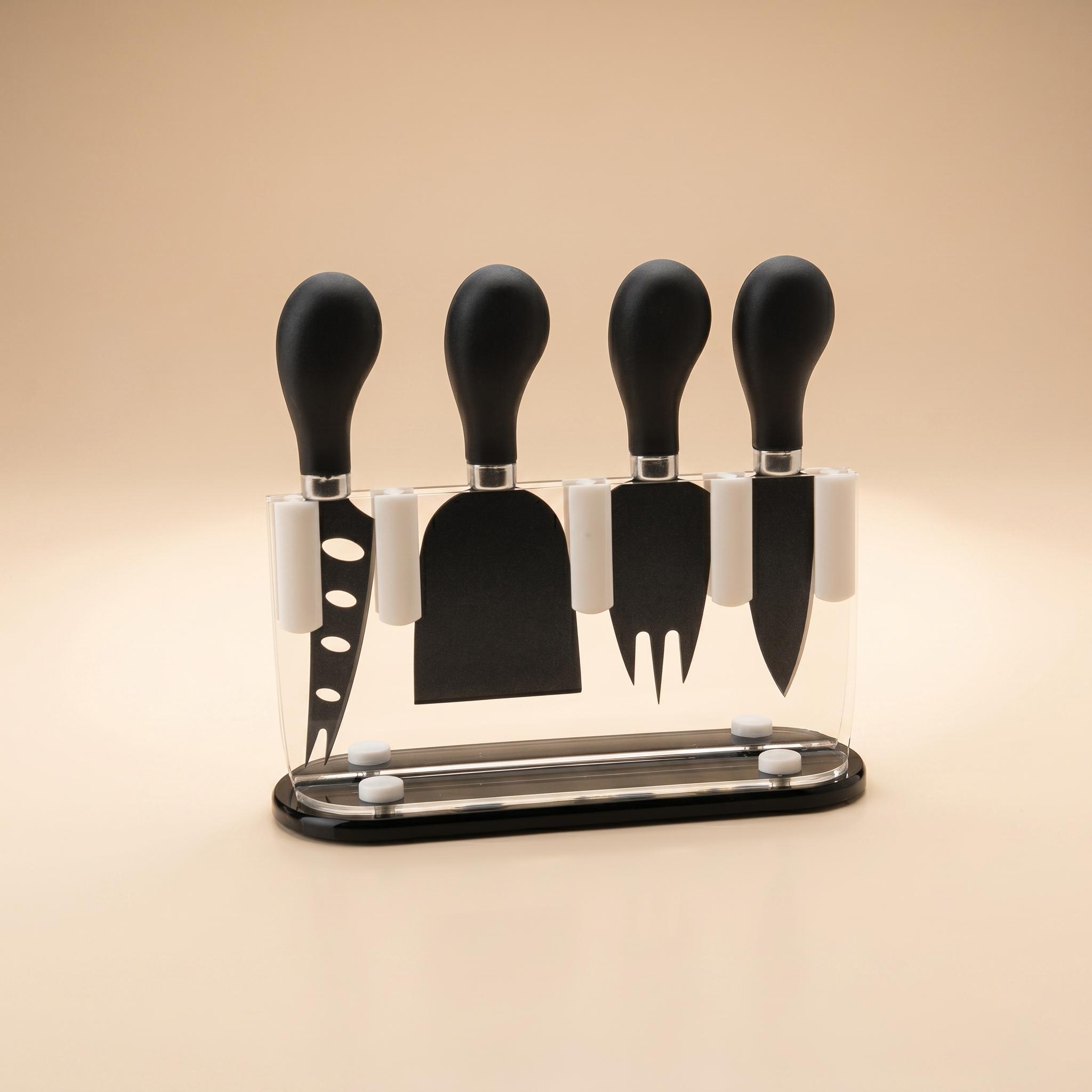 Ceppo coltelli Formaggi Slice&Dice Nero