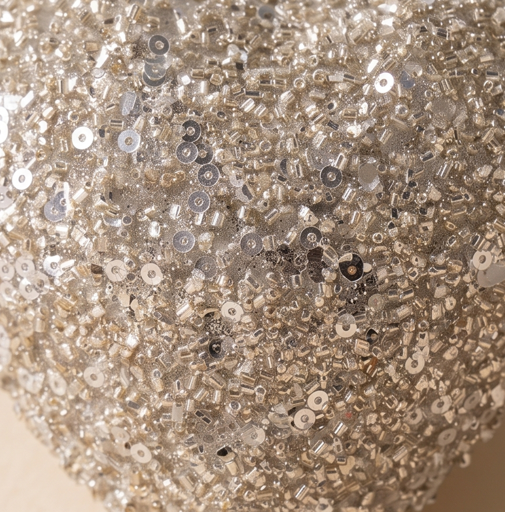 Cuore vetro glitter