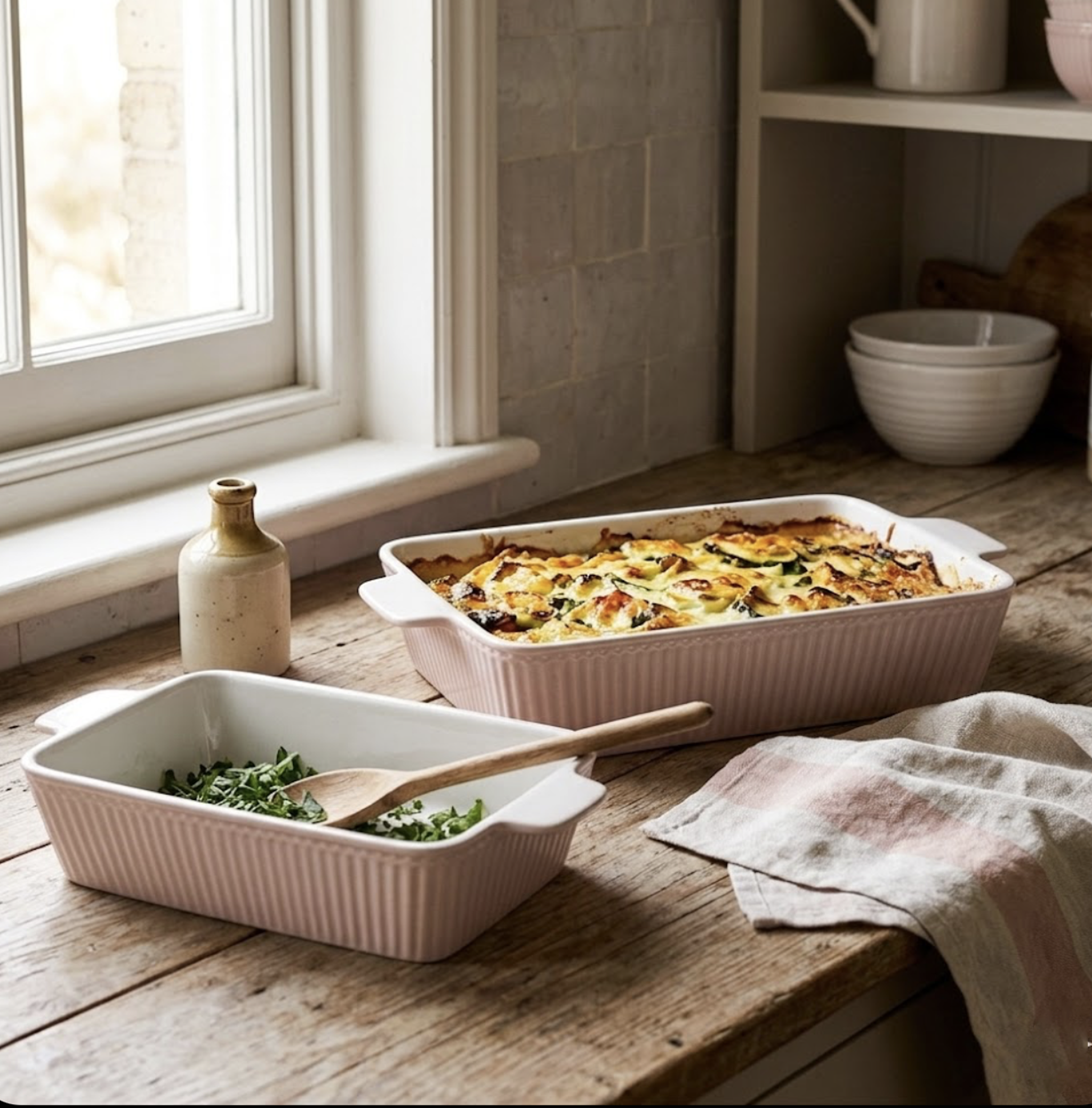 Set 2 pirofile forno Alice creamy