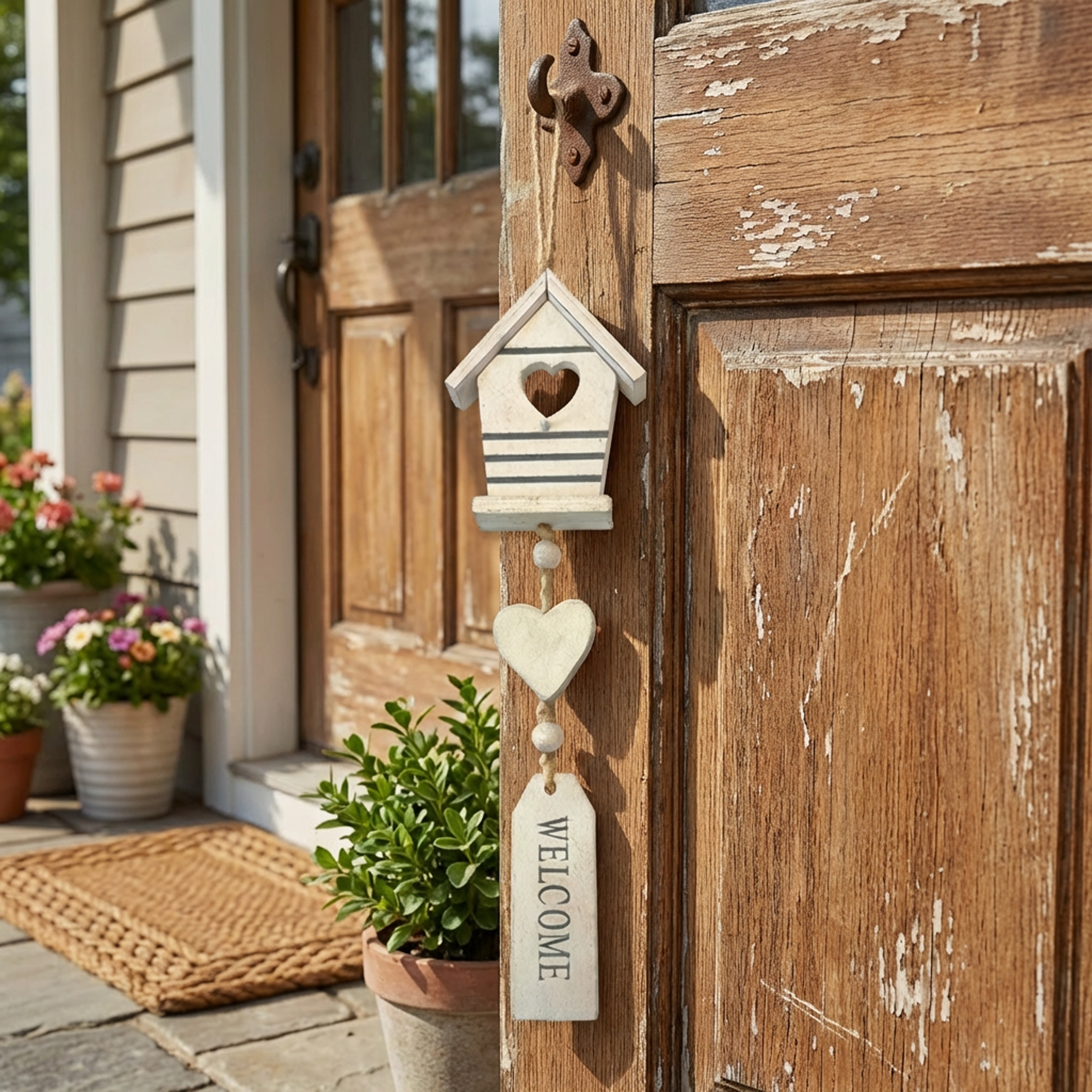 Decoro da Appendere in Legno – Welcome