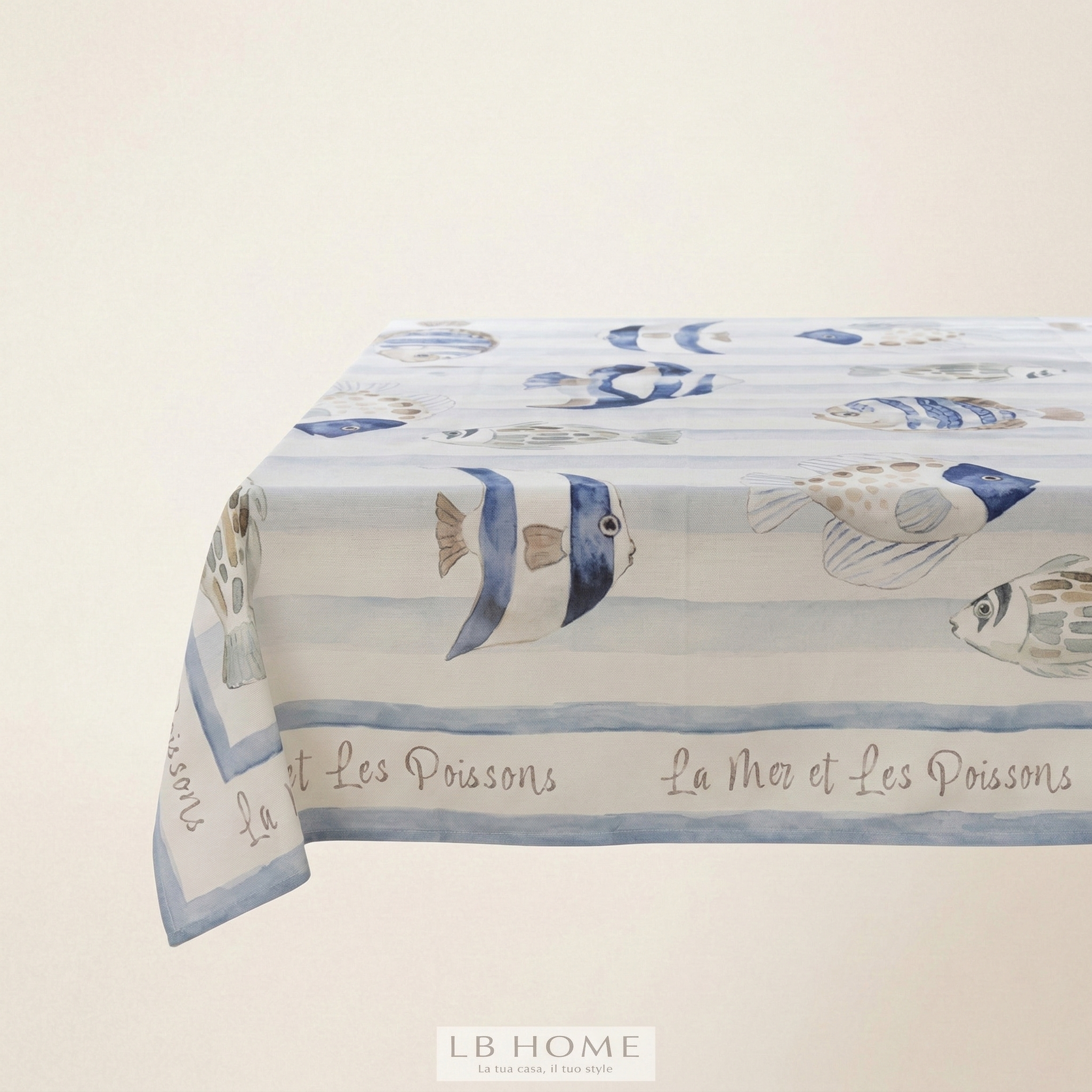 Tovaglia antimacchia cerata collezione "Les poissons"