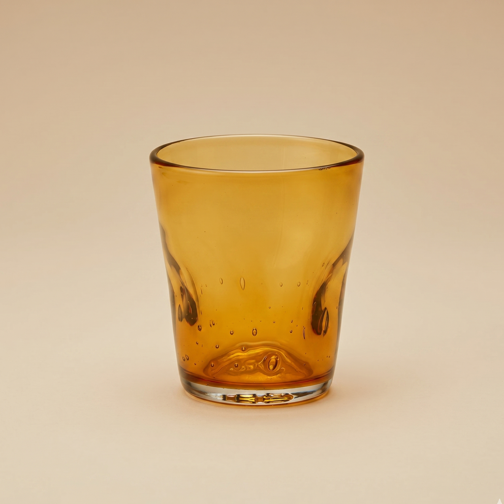 Bicchiere in vetro soffiato Memento Dune Glass Amber