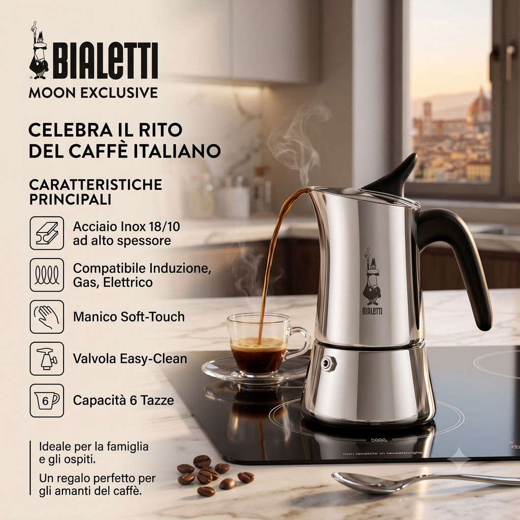Caffettiera Moon Exclusive 6 Tazze Bialetti
