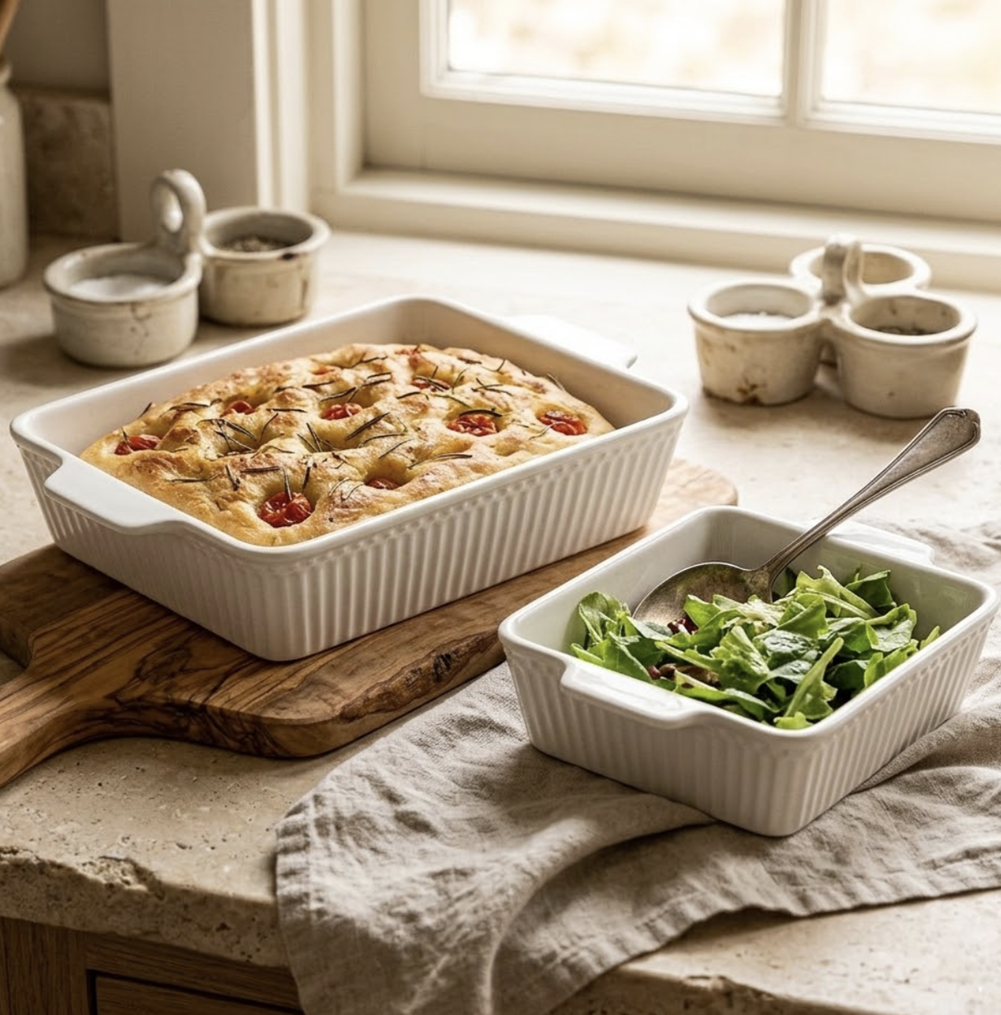 Set 2 pirofile forno Alice bianche small