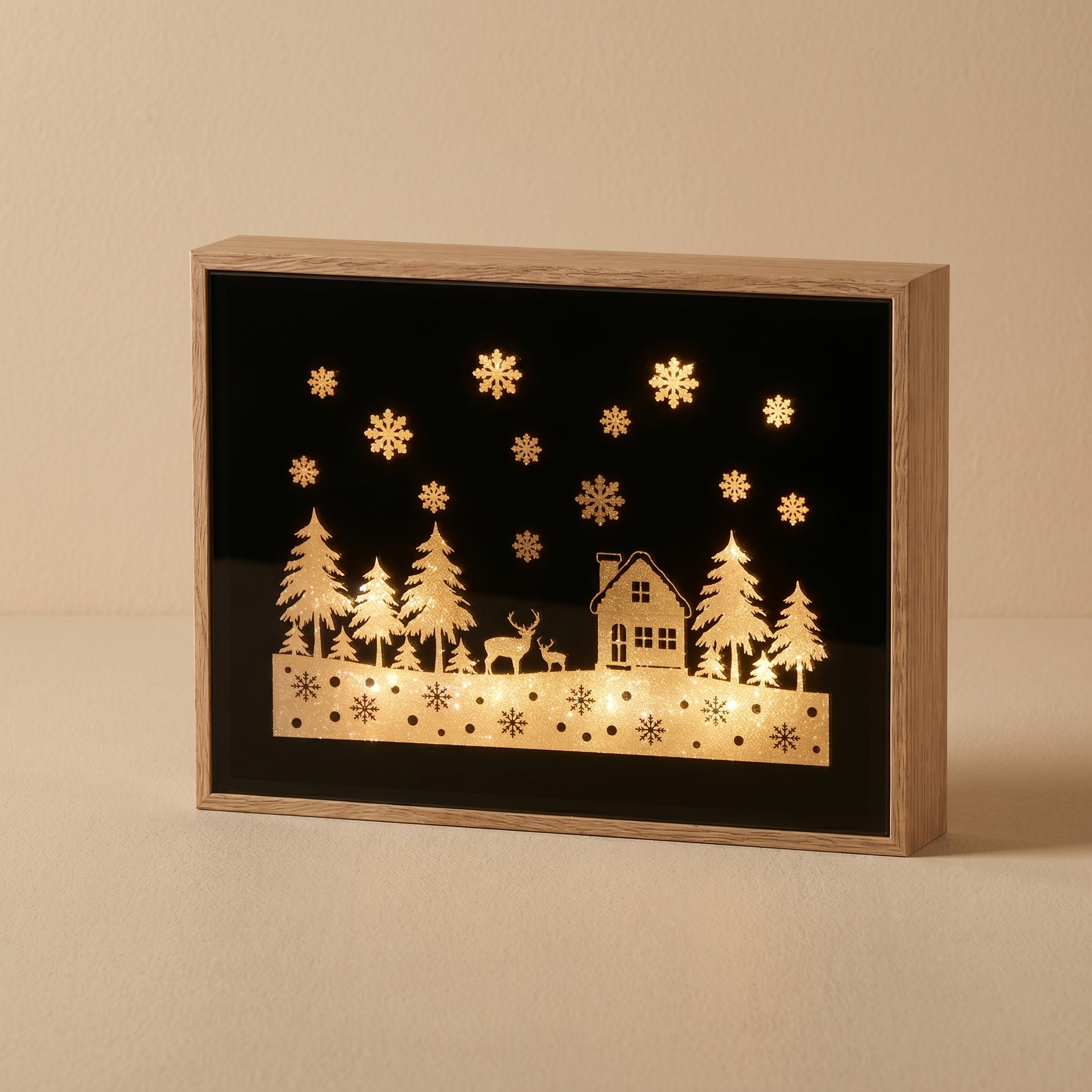 Quadretto con led Paesaggi Segreti paesaggio innevato
