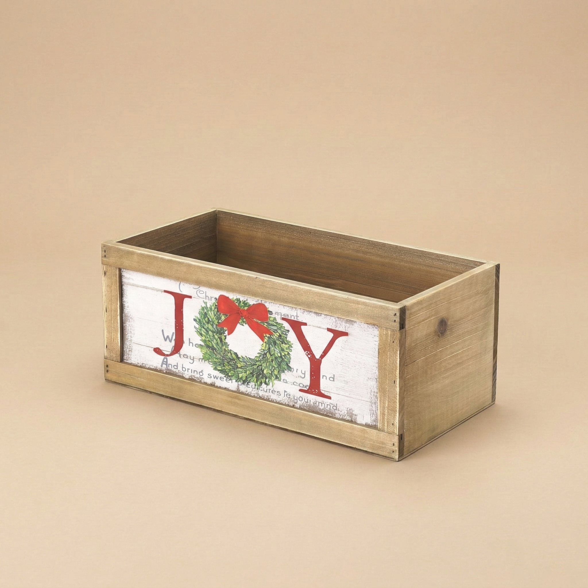 Cassetta Decorativa Natalizia in Legno “JOY” 26cm
