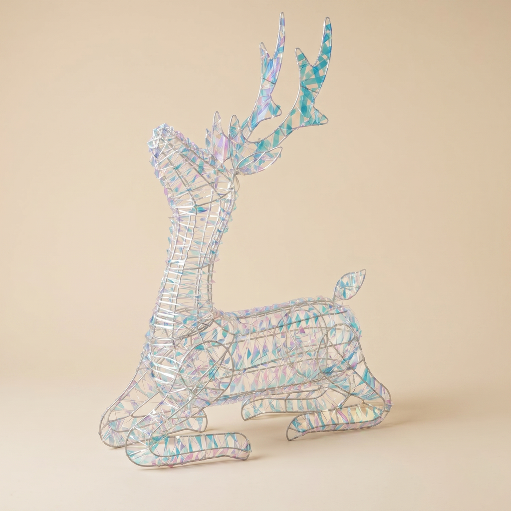 Renna seduta led "Sogno d'inverno Princess" h.78
