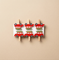 Set 6 mollette macchina natale