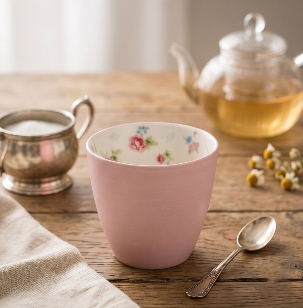 Latte cup Alma rosa tinta unita