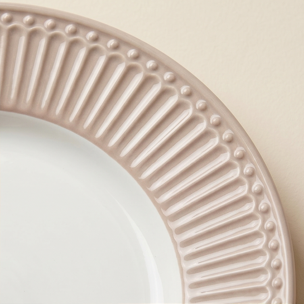 Set 2 piatti piani Alice creamy