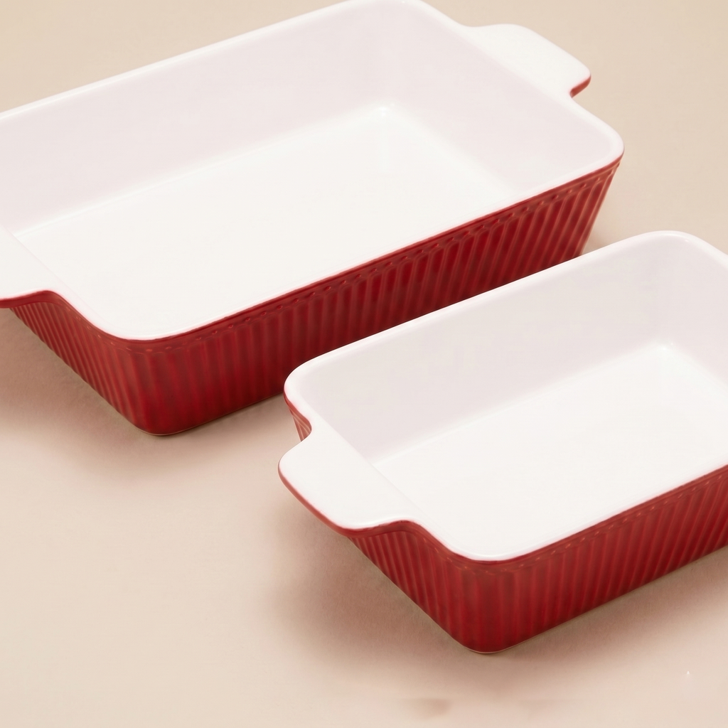 Set 2 pirofile forno Alice rosse