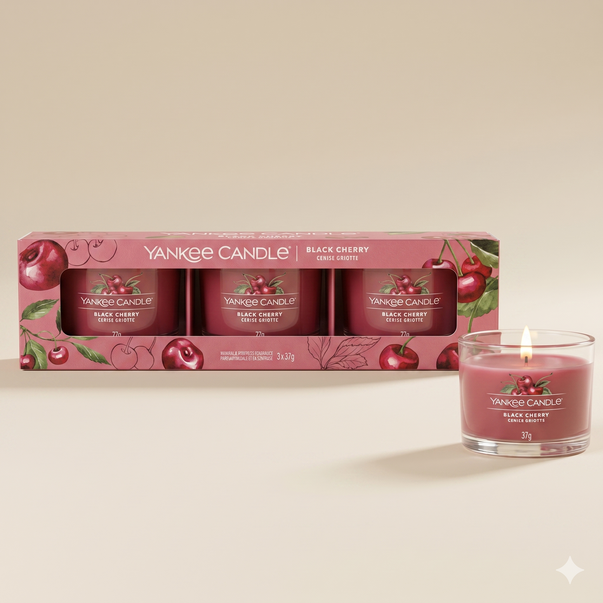 Yankee Candle set 3 mini candle Black cherry