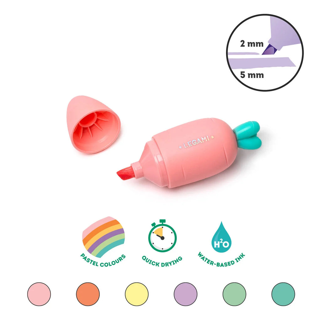Il Set di 6 Mini Evidenziatori Carrate Team Legami
