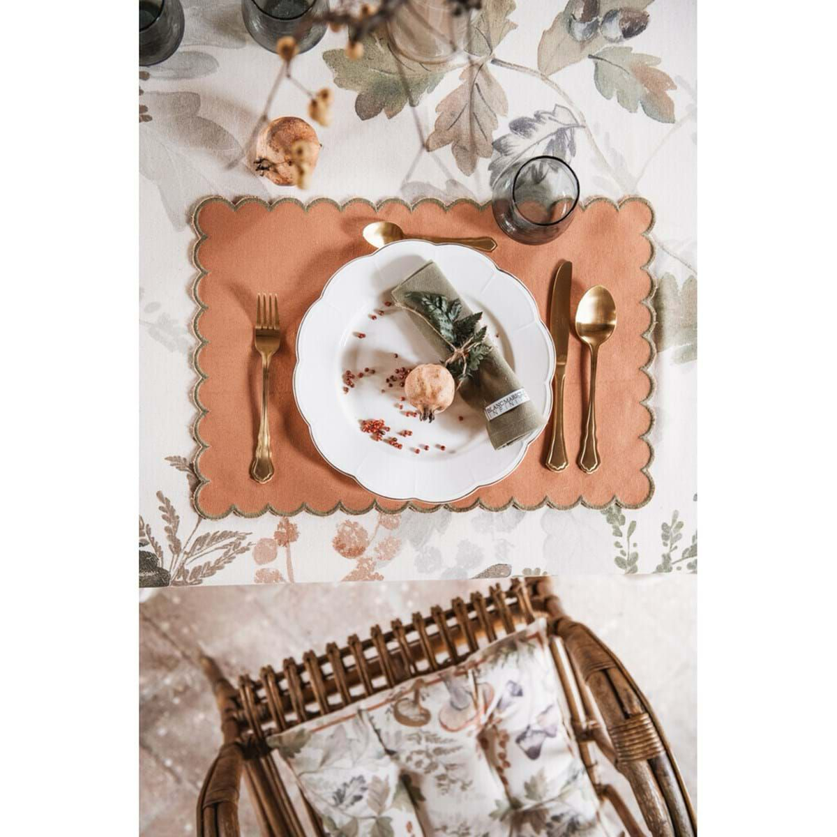 Runner “Foret enchantee” 160x160cm