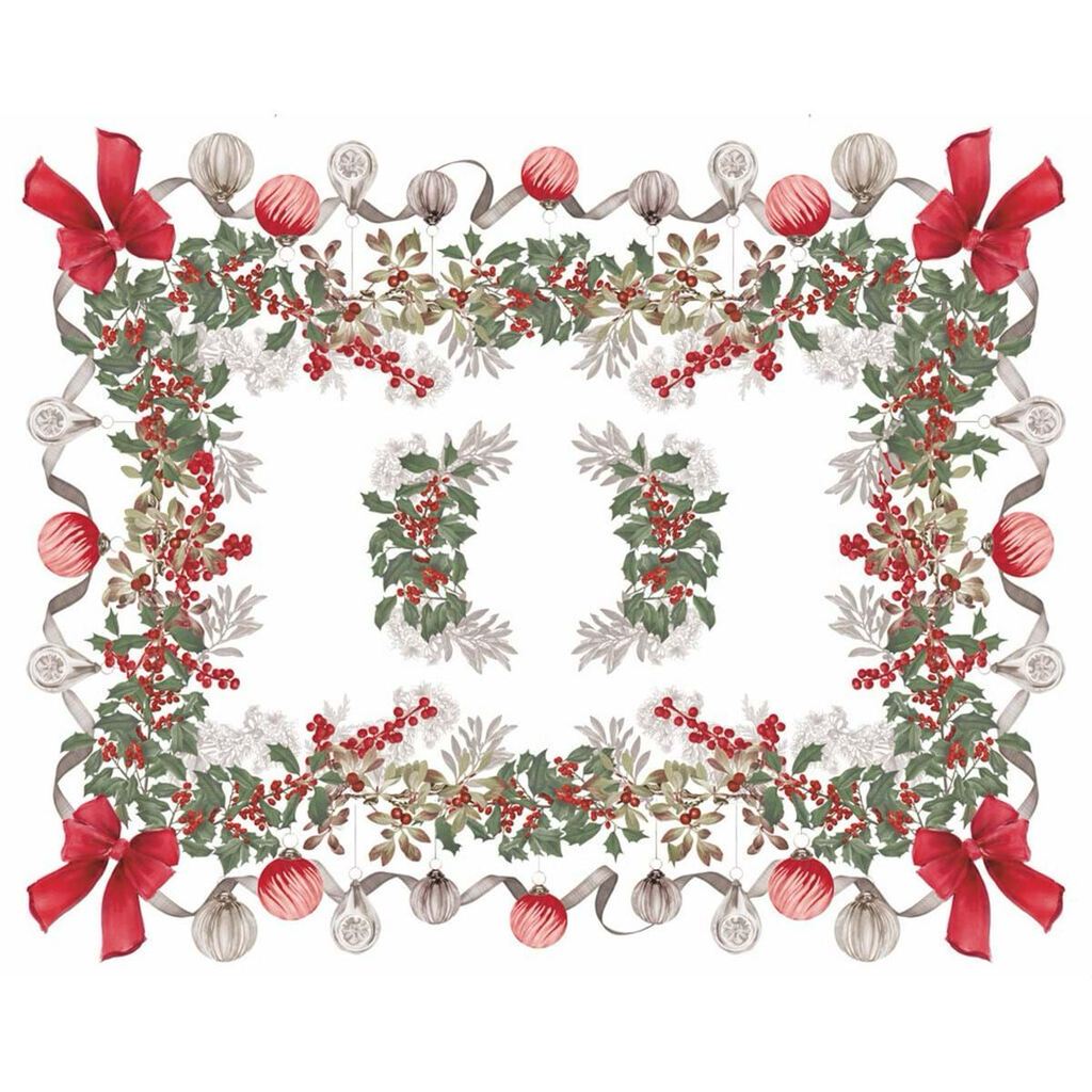Tovaglia “Sinfonia Natalizia” 125x125cm - LB HOME