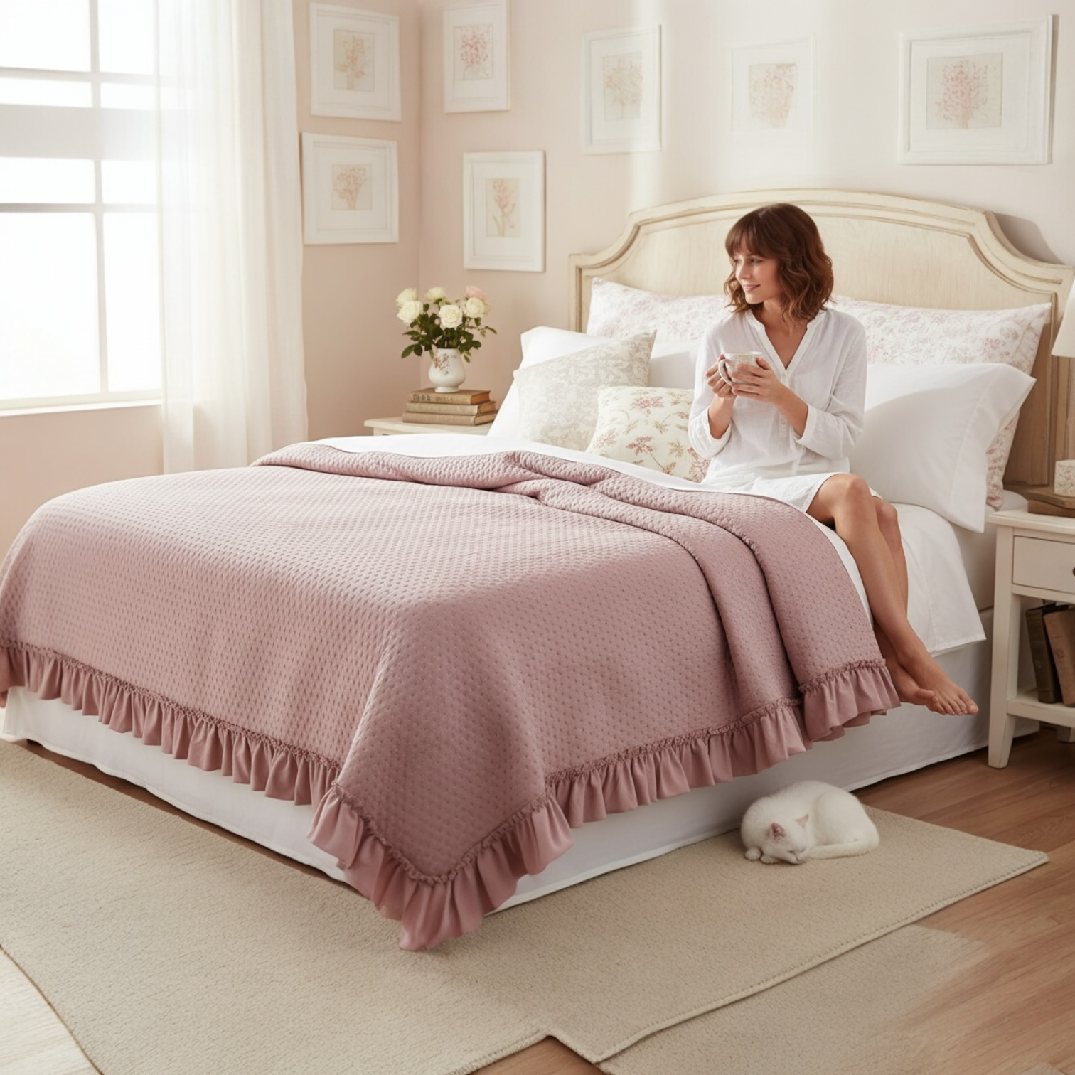 Trapunta matrimoniale king size "Gala Acquarello"