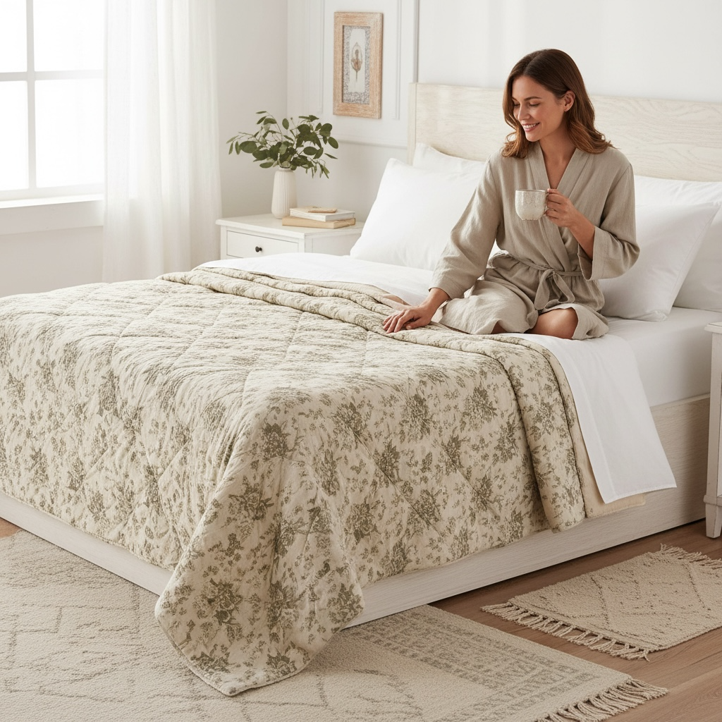 Boutis matrimoniale "Natural Rose"