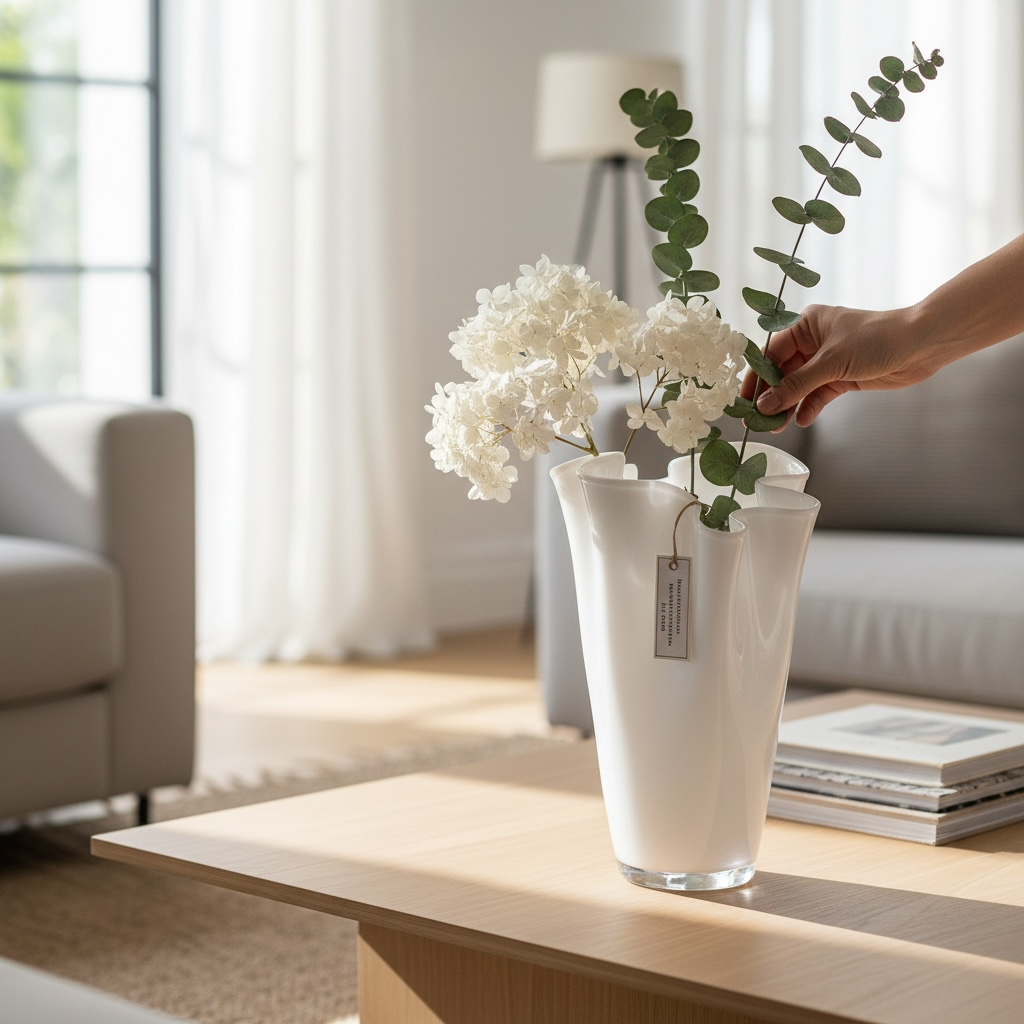 Vaso Drappo h.29 Vaso vetro