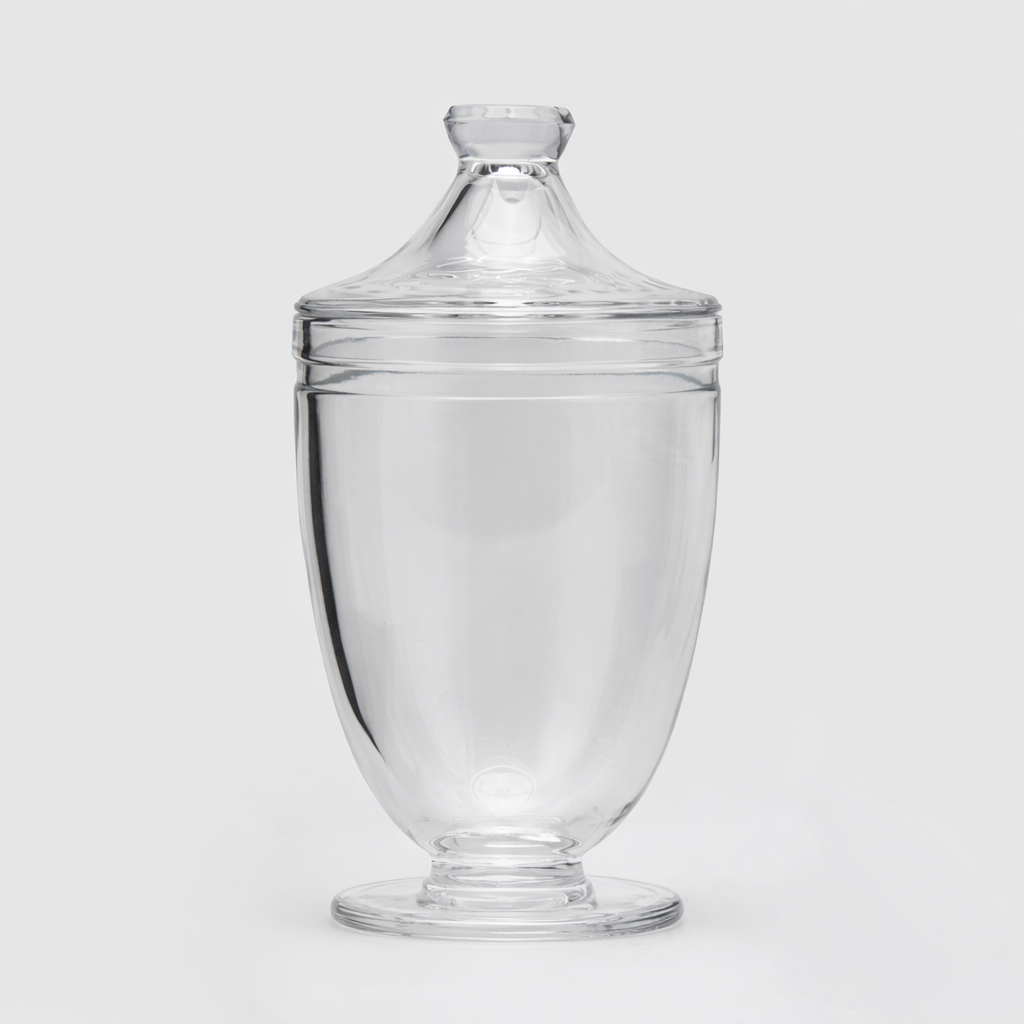 Coppa alzata con coperchio Contenitori vetro