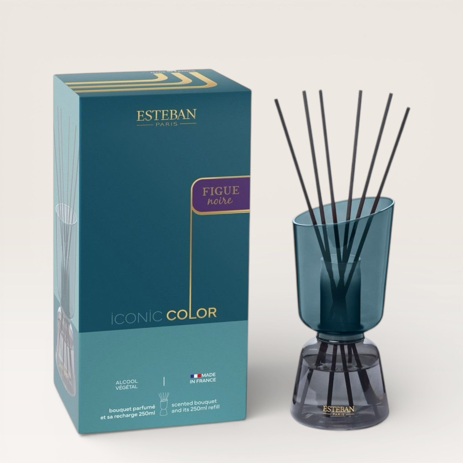 Bouquet profumato ricaricabile ’Iconic Color’ 250ml Figue Noire Essenza per ambiente