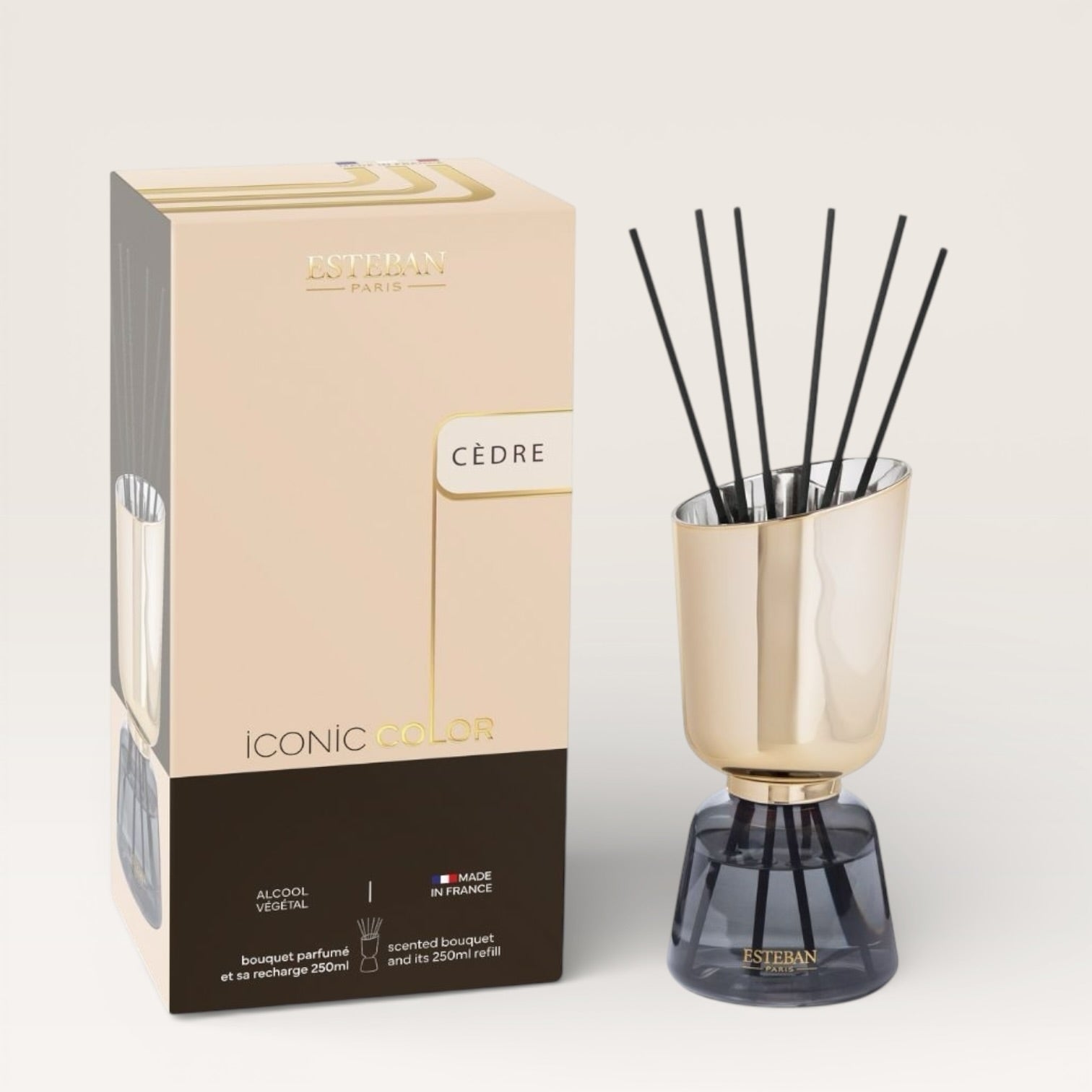 Bouquet profumato ricaricabile ’Iconic Color’ 250ml Cedre Essenza per ambiente