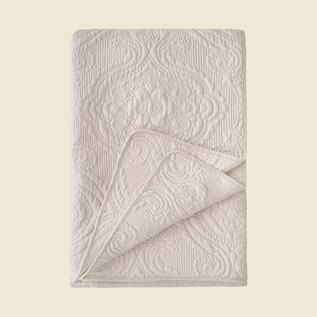 Trapunta matrimoniale "Ricamo di cotone" - LB HOME