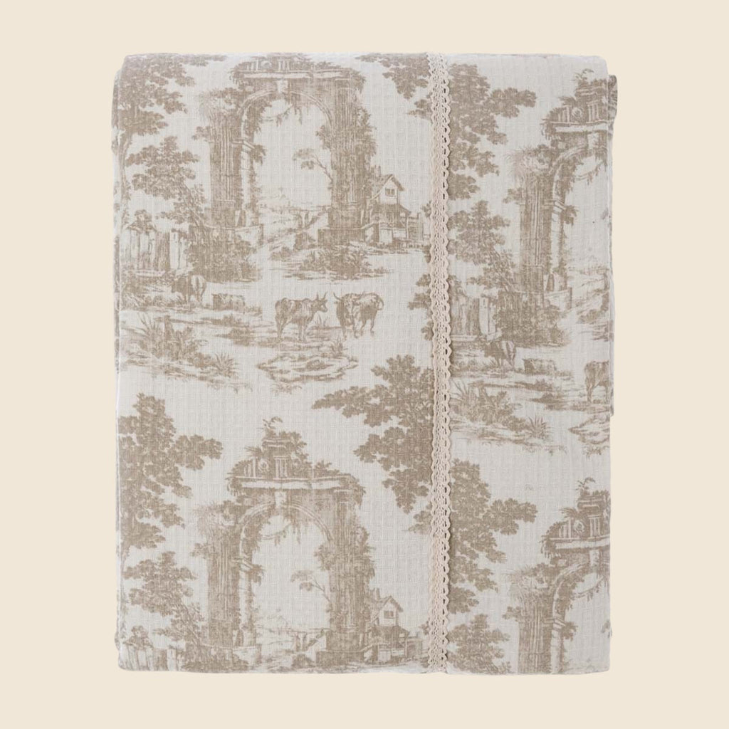 Copriletto stampa toile de joui "Terra e toile" - LB HOME