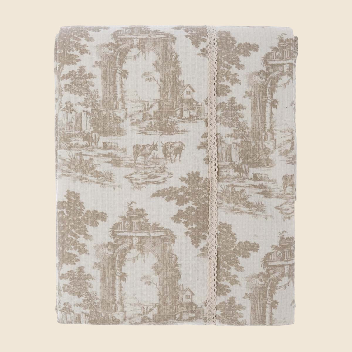 Copriletto stampa toile de joui "Terra e toile"