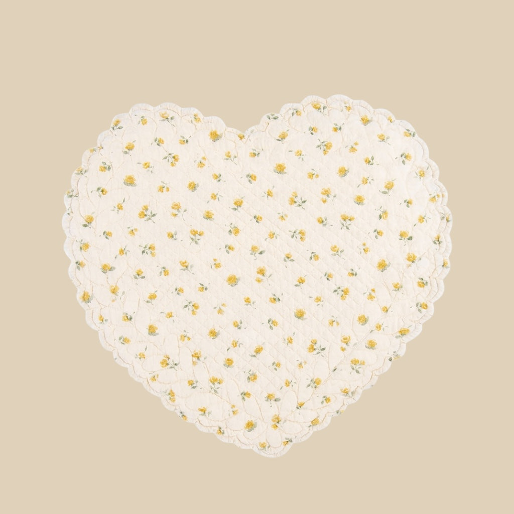 Tovaglietta cuore "Floret Full" giallo - LB HOME