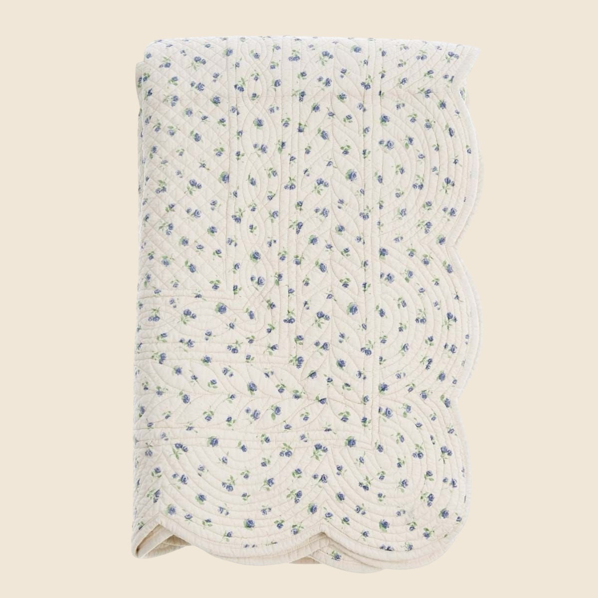 Boutis matrimoniale "Floret Full" celeste