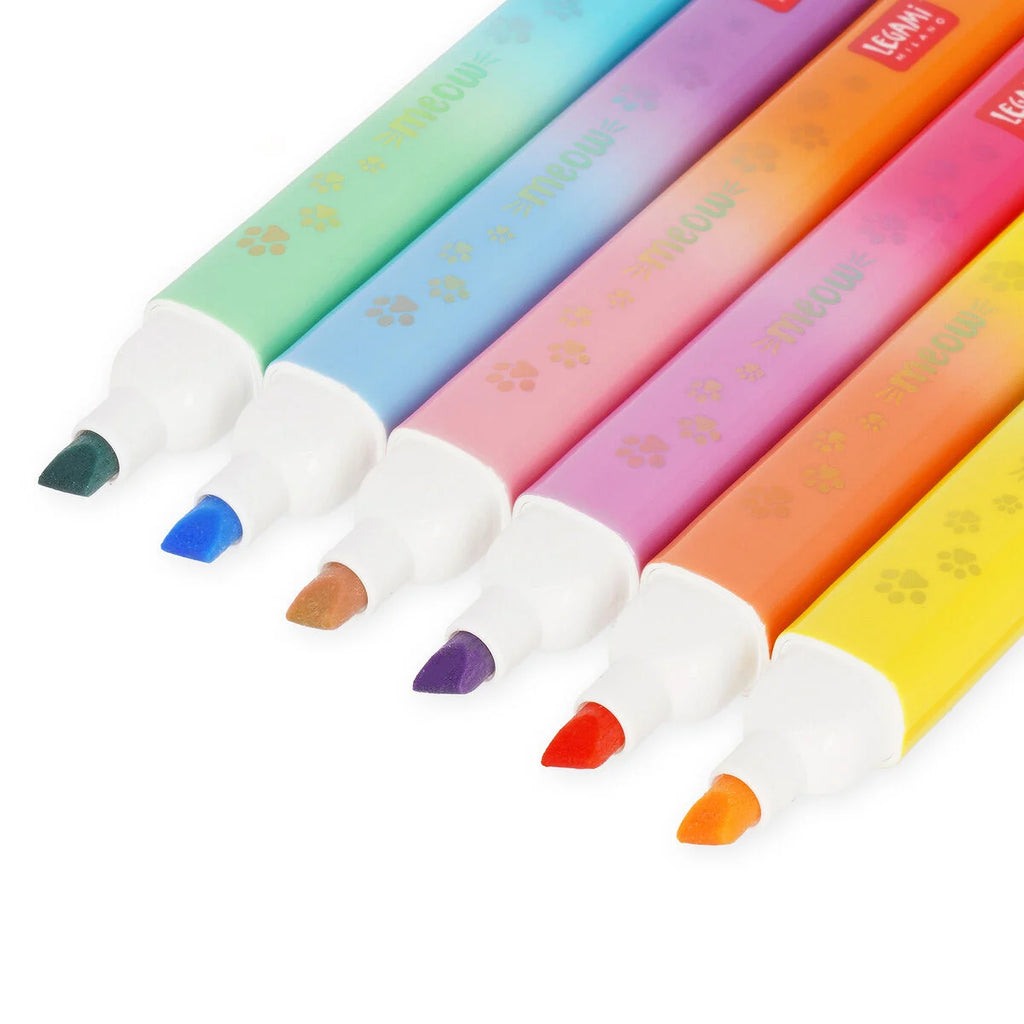 Set di 6 Evidenziatori Doppia Punta Kitty - Legami Meow