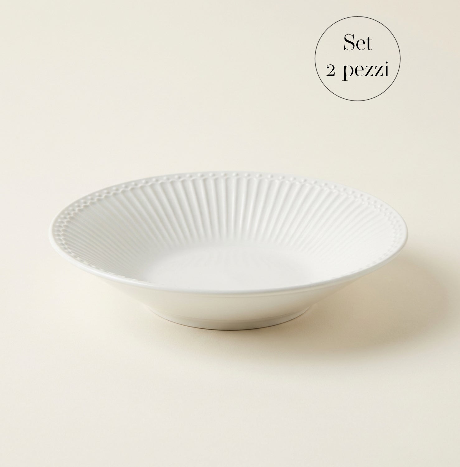 Set 2 piatti pasta Alice bianchi