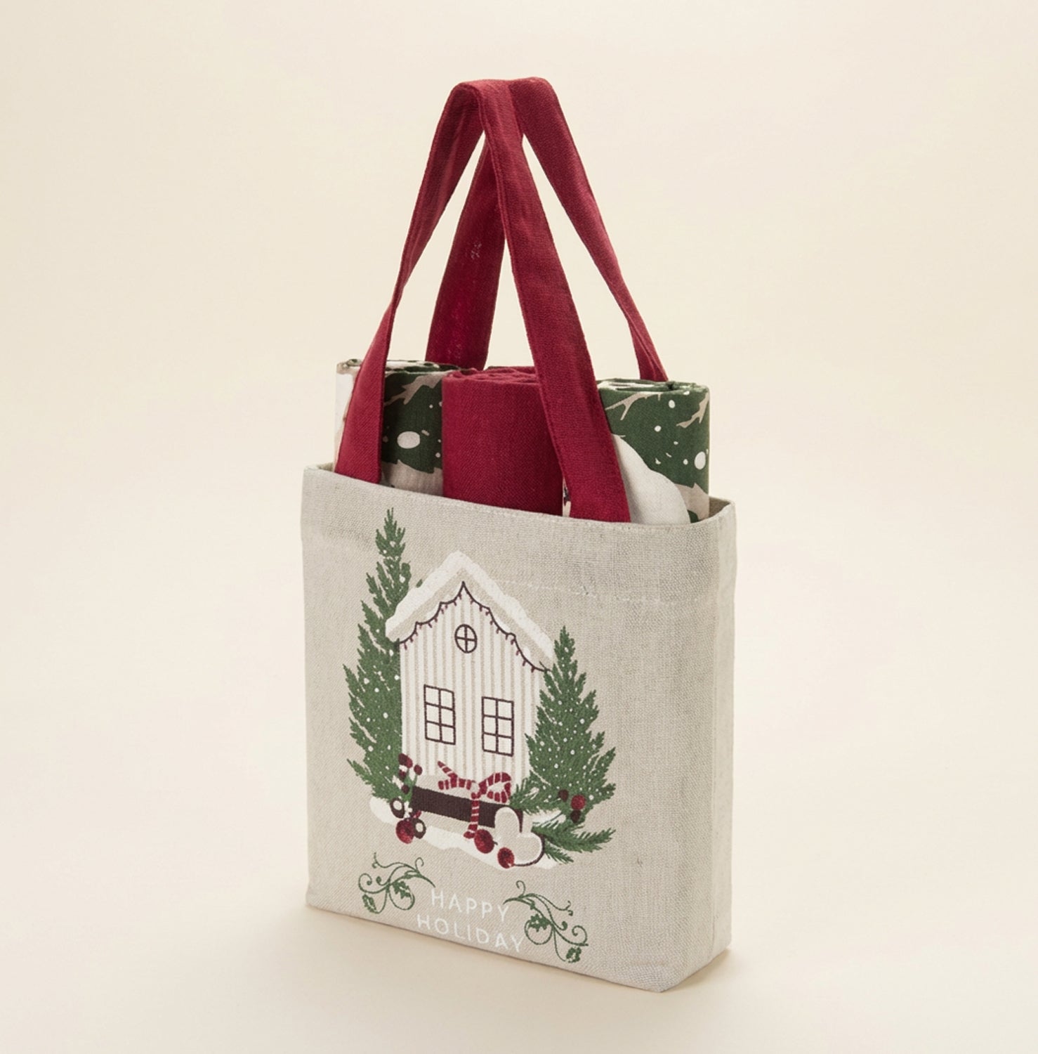 Set borsa con 3 strofinacci Idee regalo