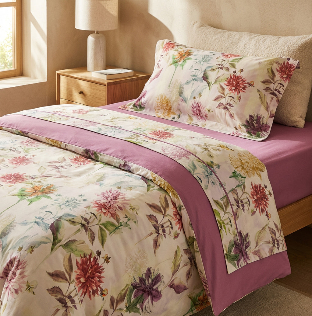 Completo lenzuola matrimoniale "Destiny blush"