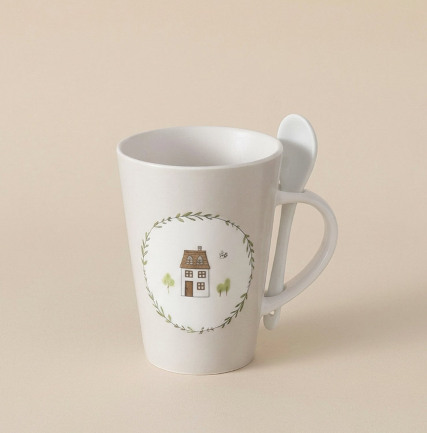 Tazza casette con cucchiaino