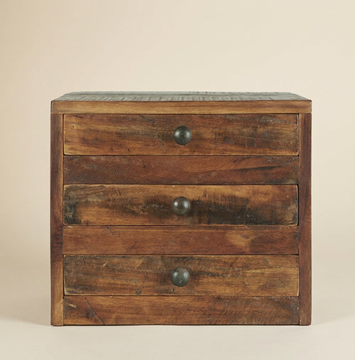 Cassettiera in legno riciclato Cassettiera