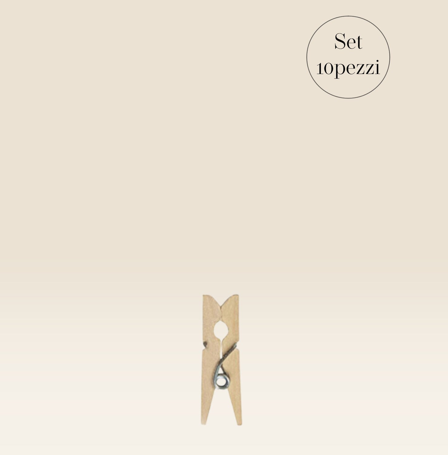 Set 10 clip legno Confezione