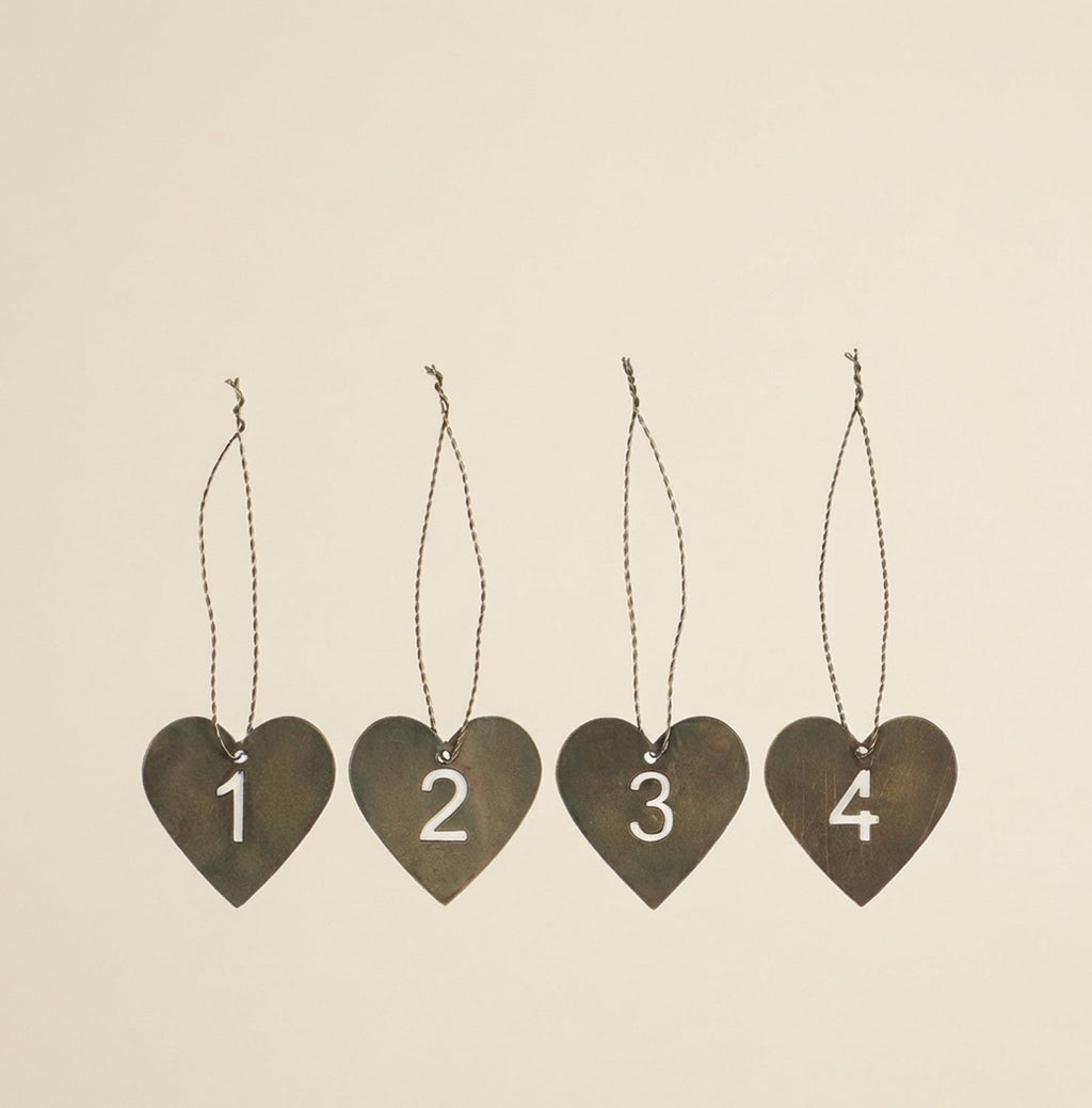 Tag cuore 1-4 Calendario avvento Calendario avvento