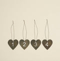 Tag cuore 1-4 Calendario avvento Calendario avvento