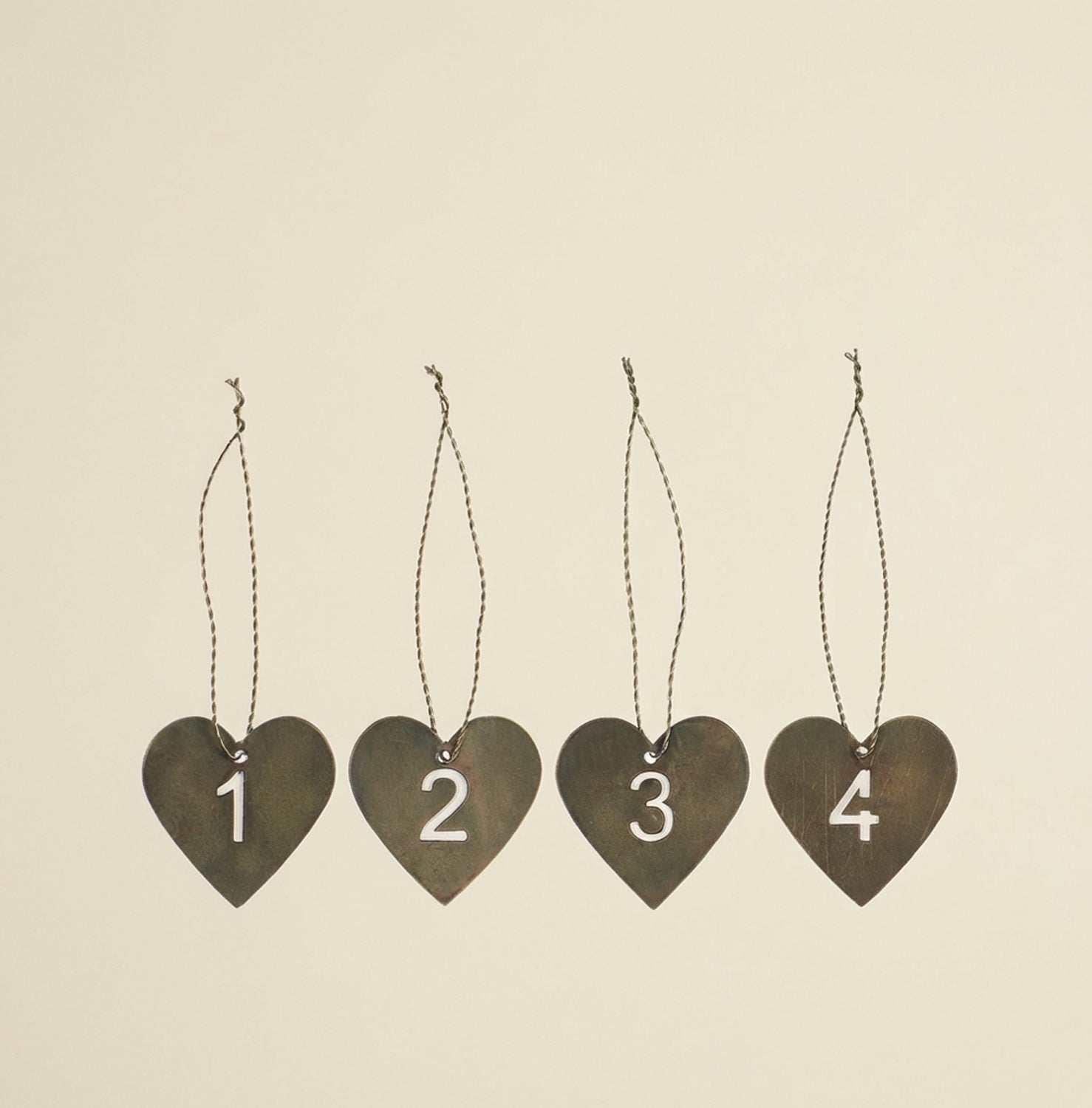 Tag cuore 1-4 Calendario avvento Calendario avvento