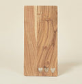 Tagliere in acacia con cuori 17x35 Tagliere