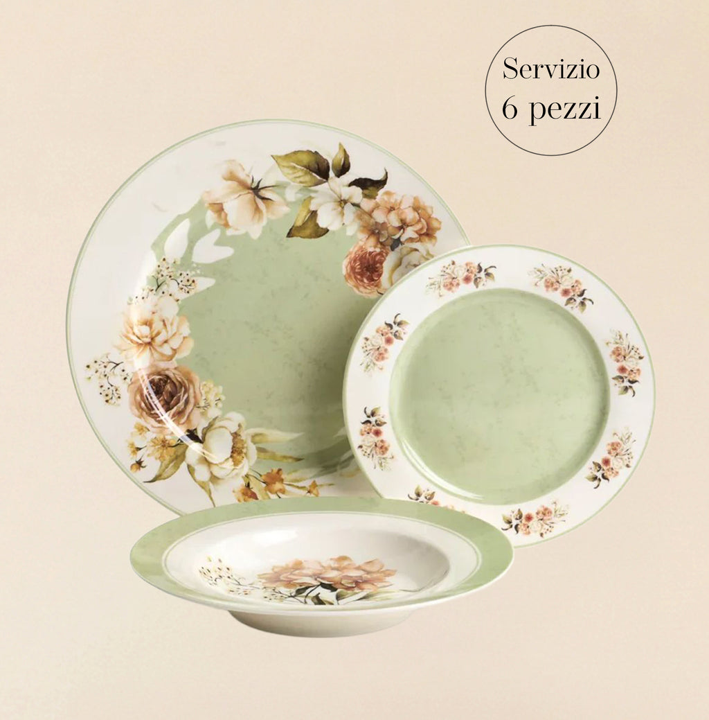 Servizio piatti 2 posti "Flower Garden"