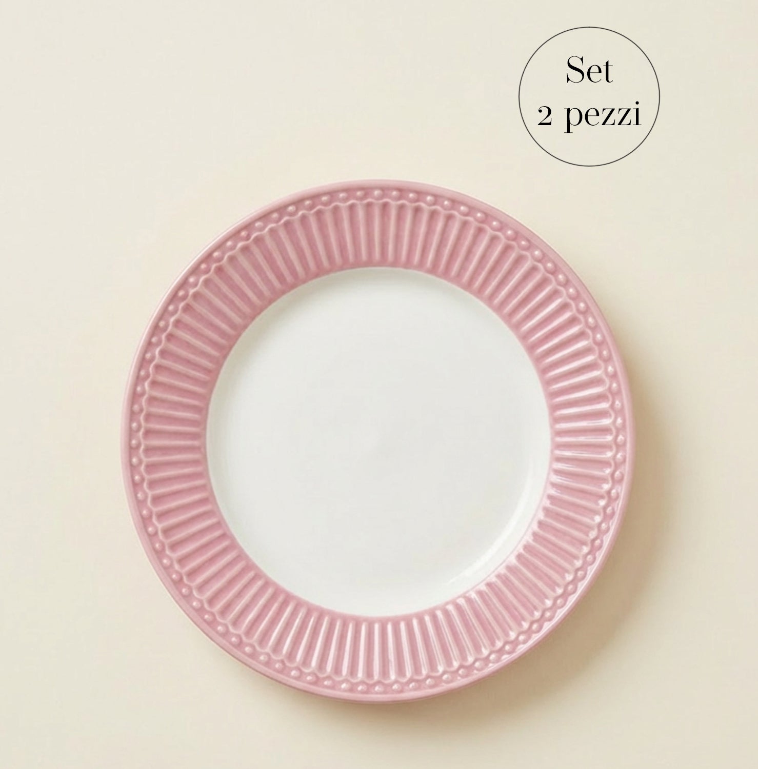 Set 2 piatti lunch Alice dusty rose